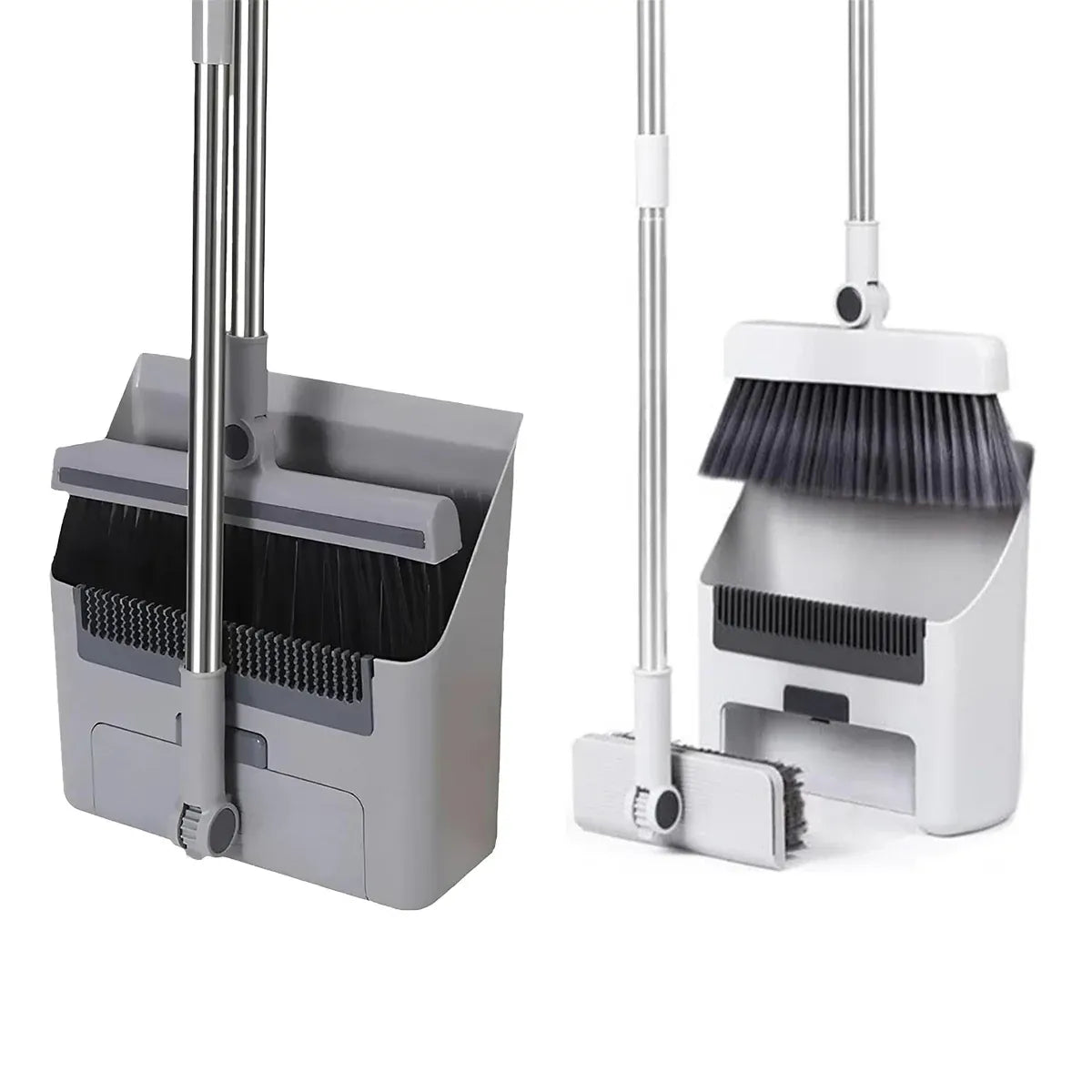 3 in1 Broom Set for Winnowing Brushing Handheld Cleaning Tool Home Kitchen Floor - White — product photo 3