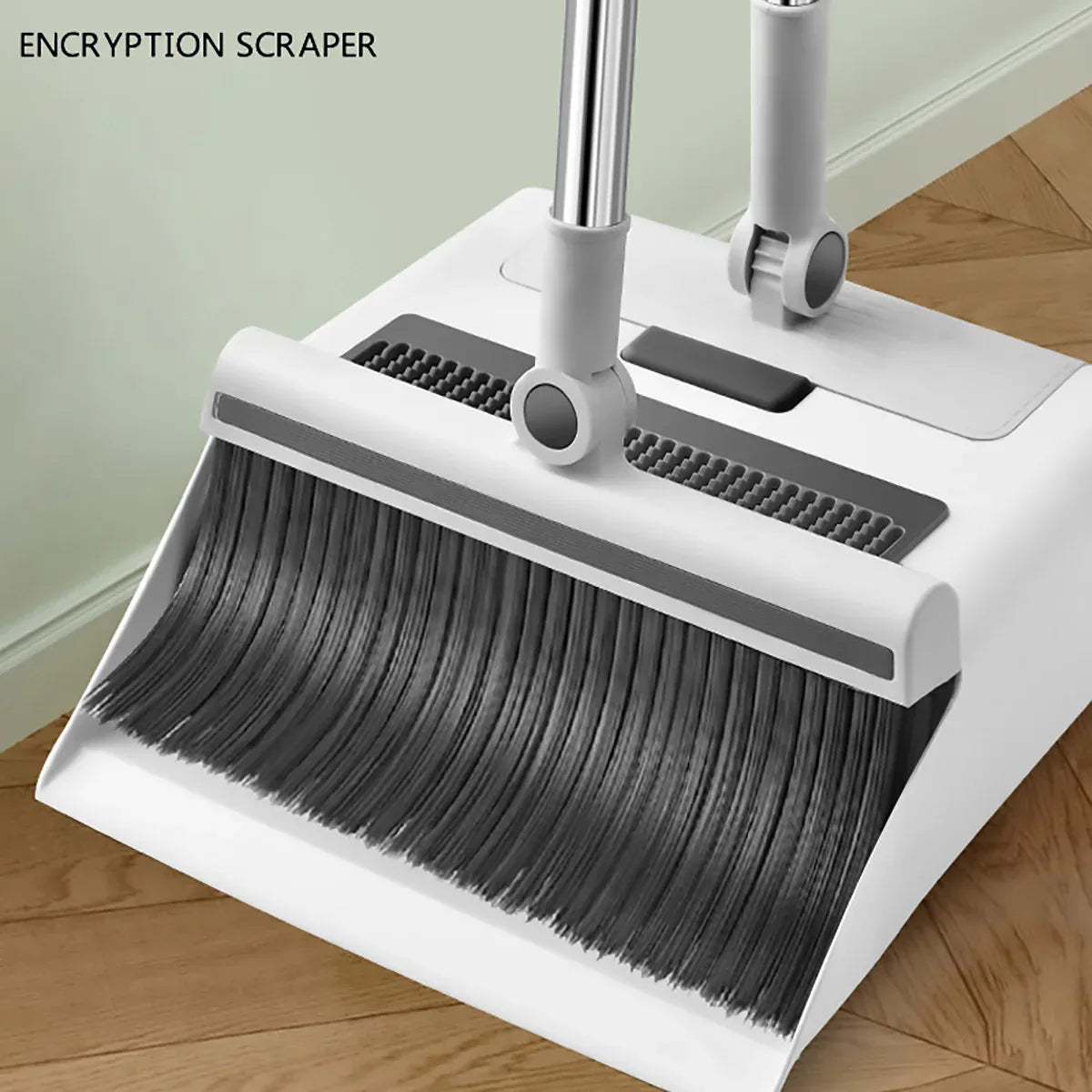 3 in1 Broom Set for Winnowing Brushing Handheld Cleaning Tool Home Kitchen Floor - White — product photo 13