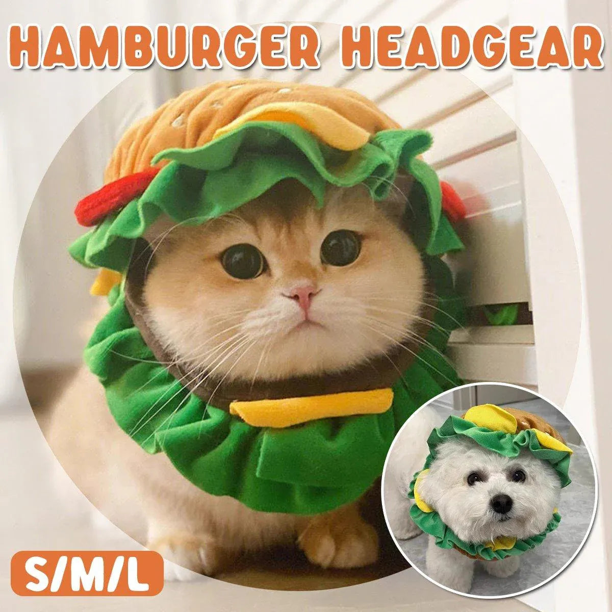 Hamburger Pet Costume Headpiece - Large – supplier product photograph 2 of 13