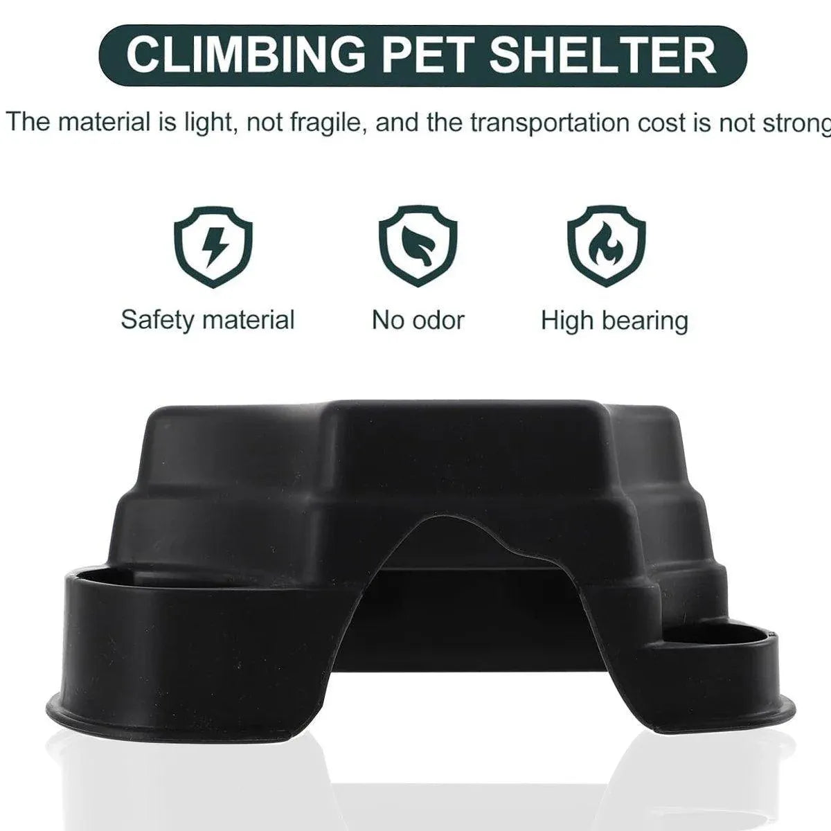 Plastic Reptile Hide Cave with Feeding Basin - Green, 16.6 cm