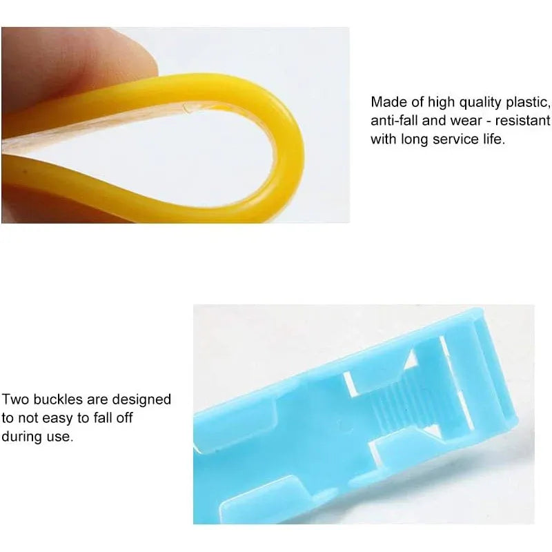 Adjustable Cattle Leg Identification Bands - Blue, 20 Pieces