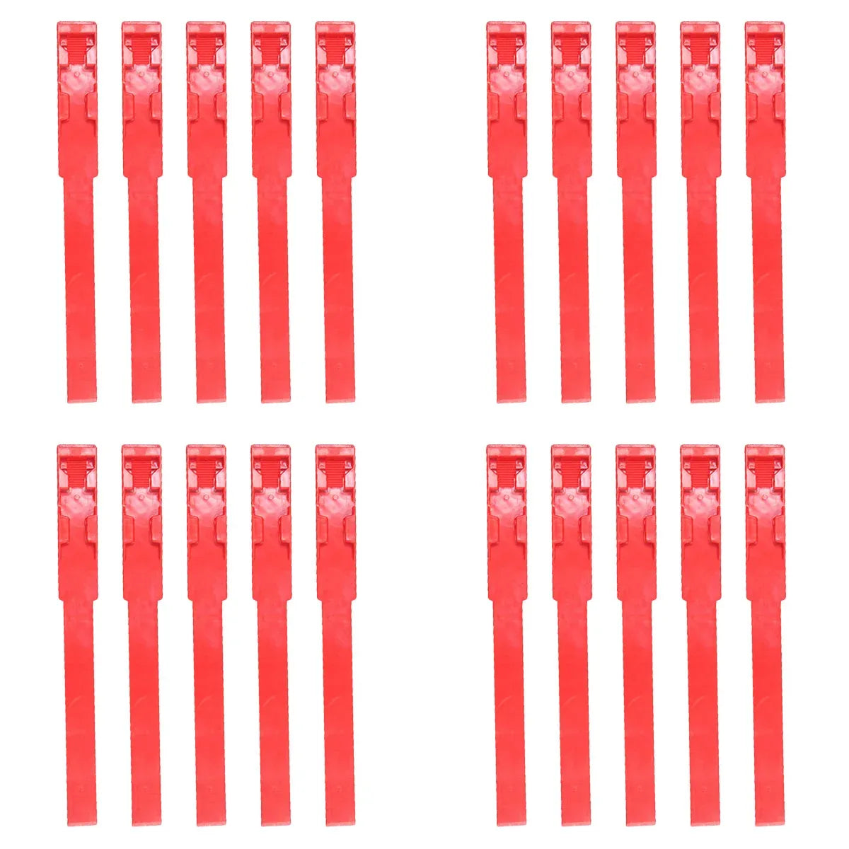 Adjustable Cattle Leg Identification Bands - Red, 20 Pieces