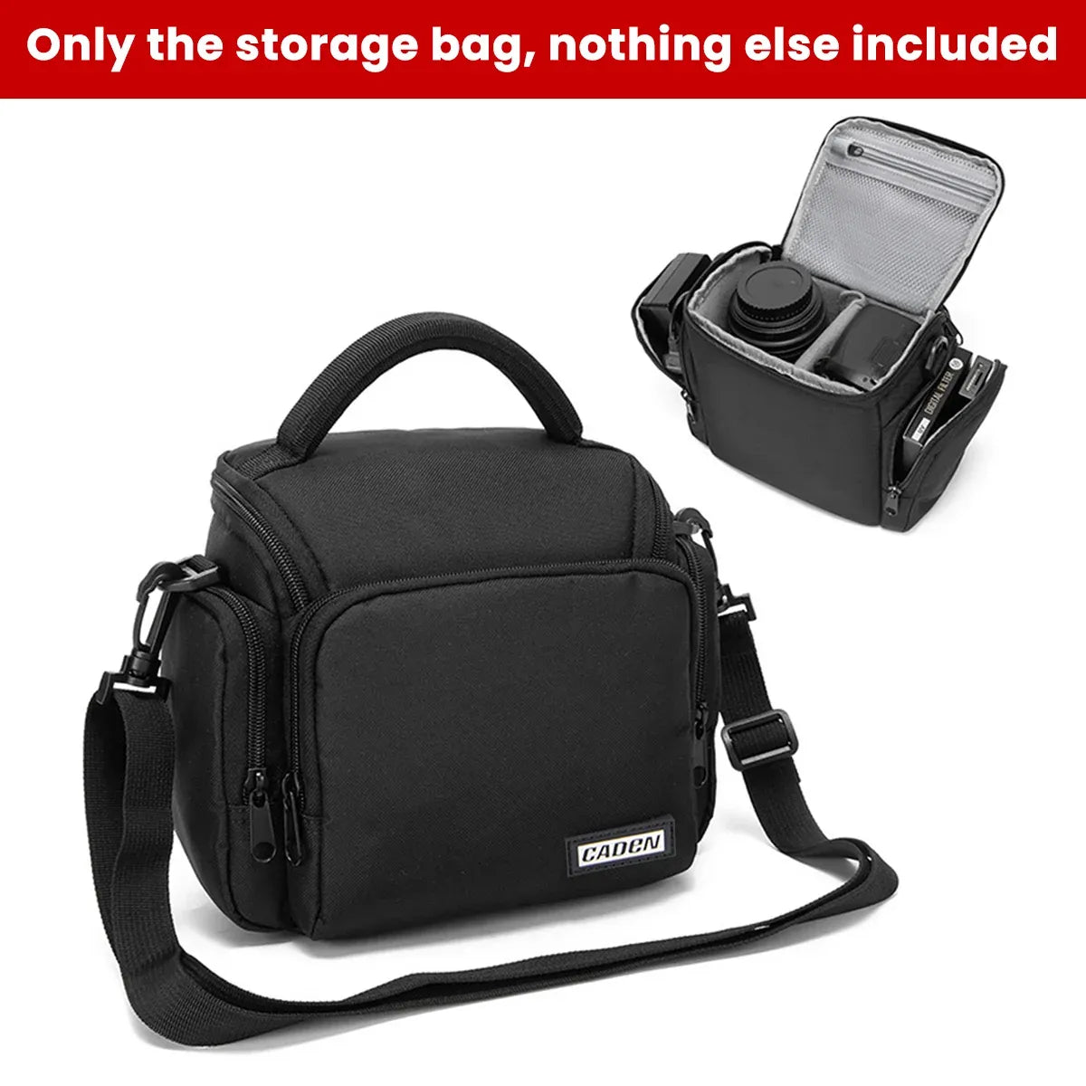 Portable Mirrorless Camera Shoulder Bag Waterproof Shockproof For Camera Storage — product image 11