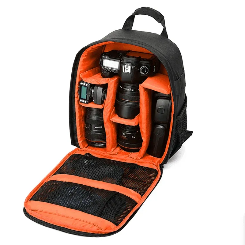 Waterproof DSLR Camera Backpack Multi Functional Rucksack for Canon Nikon Sony - Orange — product image 4