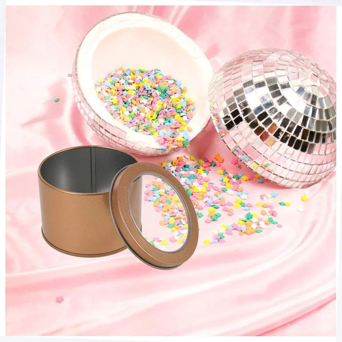 10pcs Open Window Cake Tin Box Bakery Biscuit Packaging Storage Tin Box Set - Gold — product photo 7