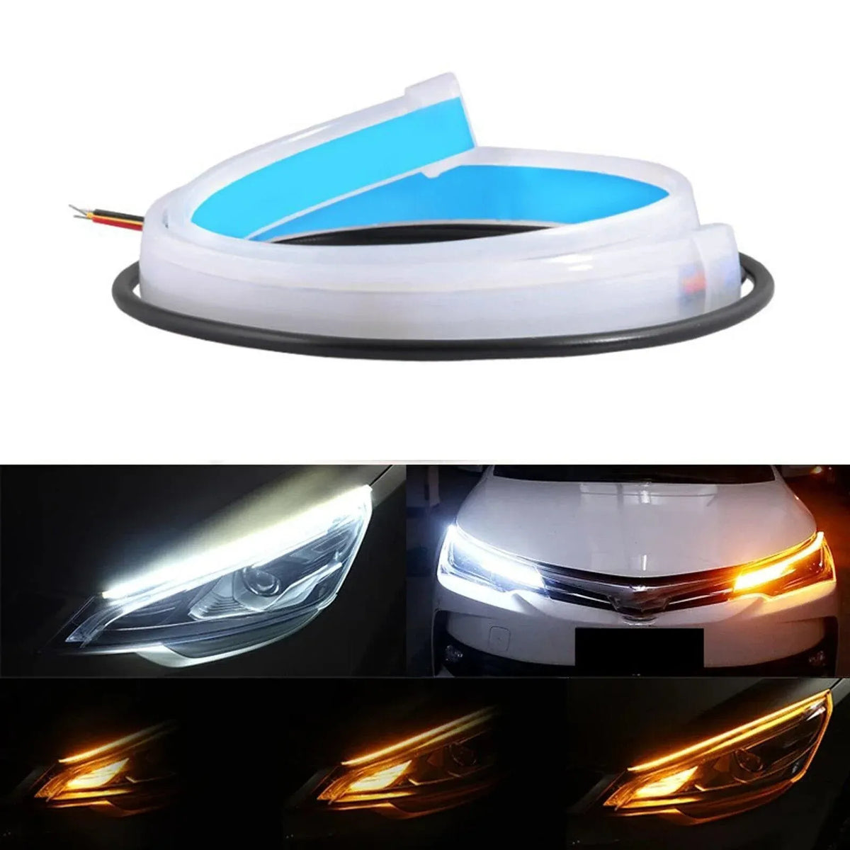 Pair of 60 cm LED DRL & Sequential Turn-Signal Strips – 12 V — product image 7 of 12