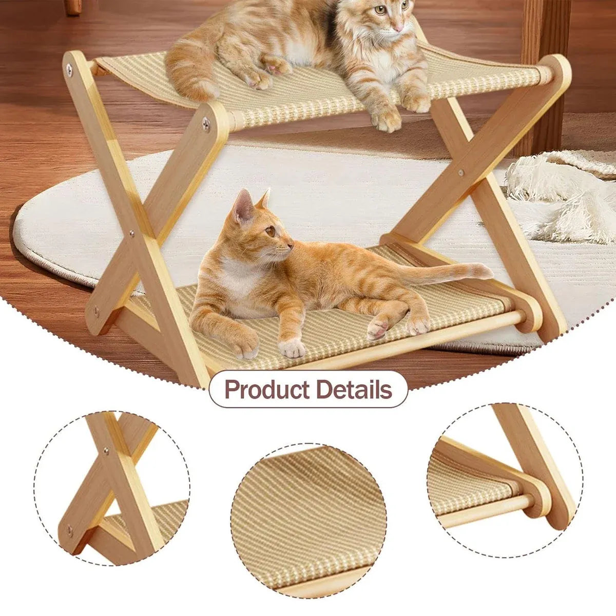 Foldable Double-Layer Sisal Cat Scratching Board - product photo 7 of 13