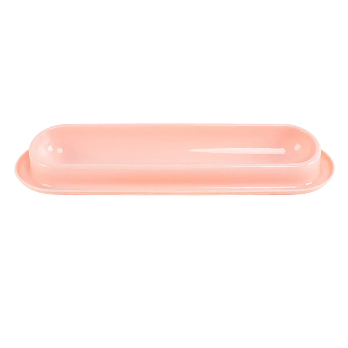 Pink Extended Plastic Cat Feeding Bowl - 40.5 × 12.5 × 4.5 cm - product photo 1 of 15