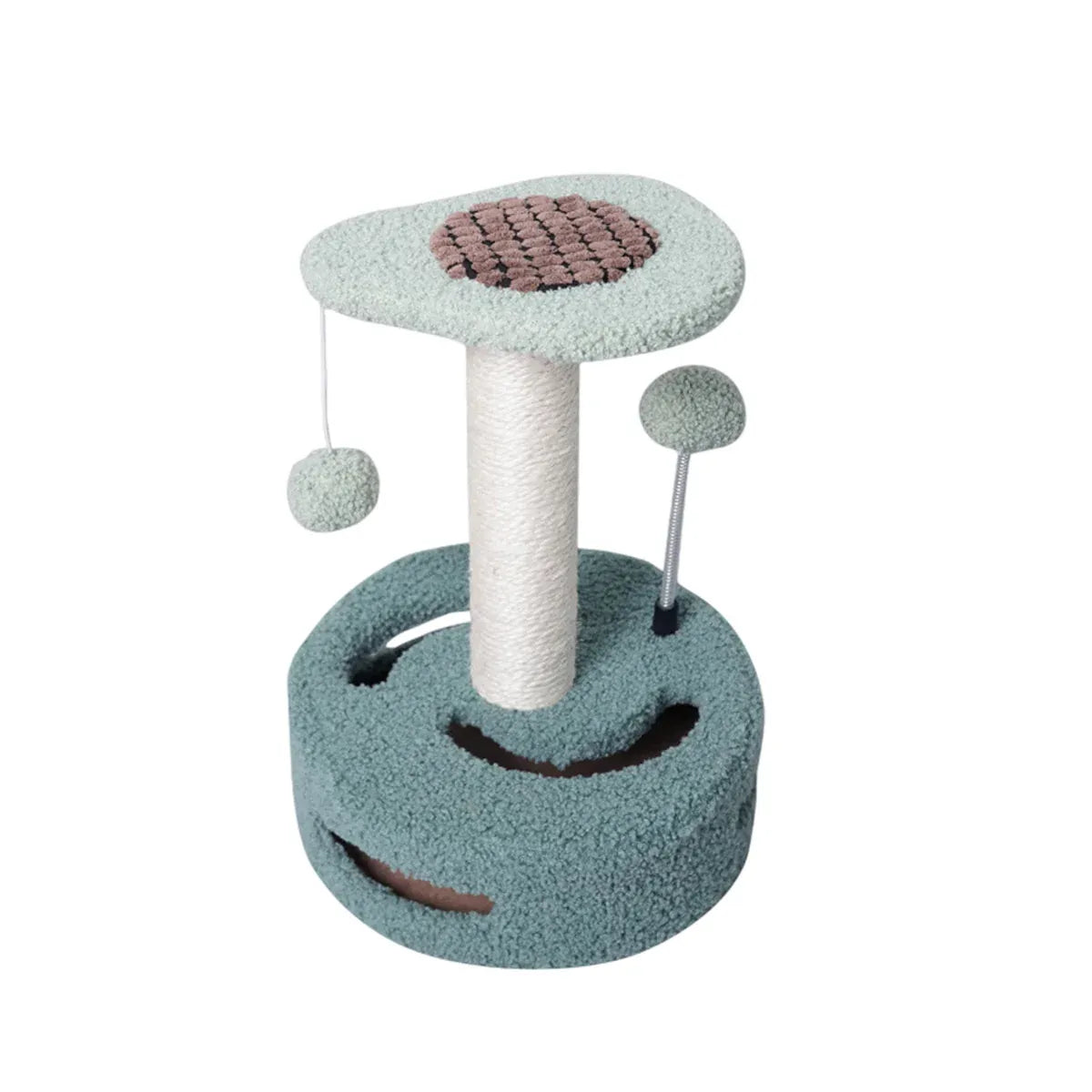 Avocado-Style Mini Cat Scratching Post & Play Tower - Green, 35 cm