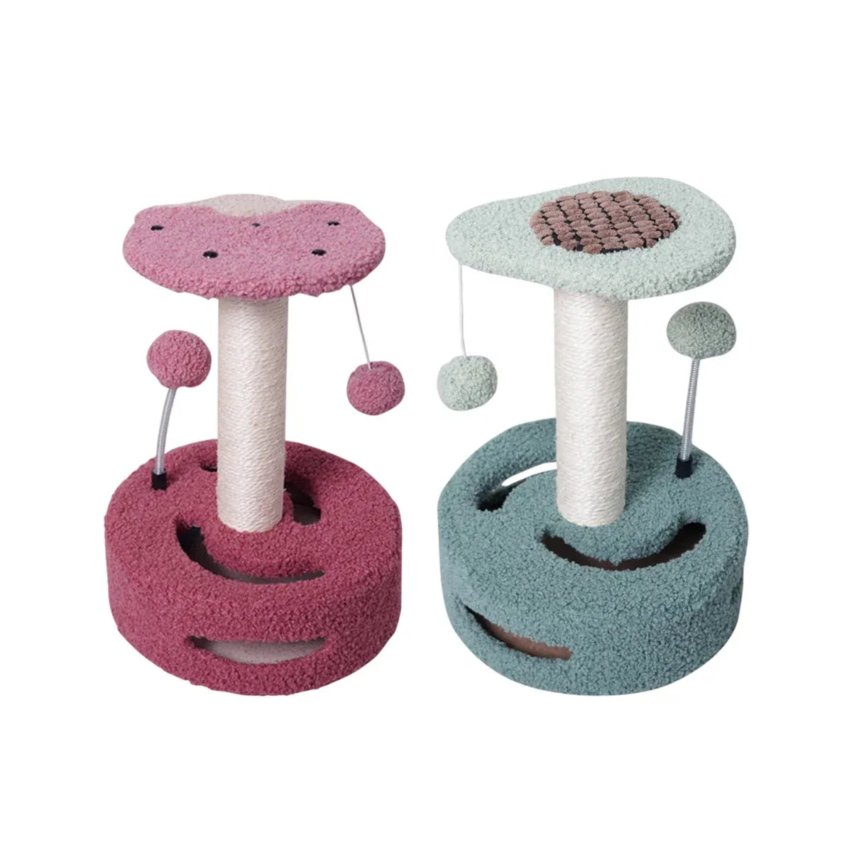 Avocado-Style Mini Cat Scratching Post & Play Tower - Green, 35 cm