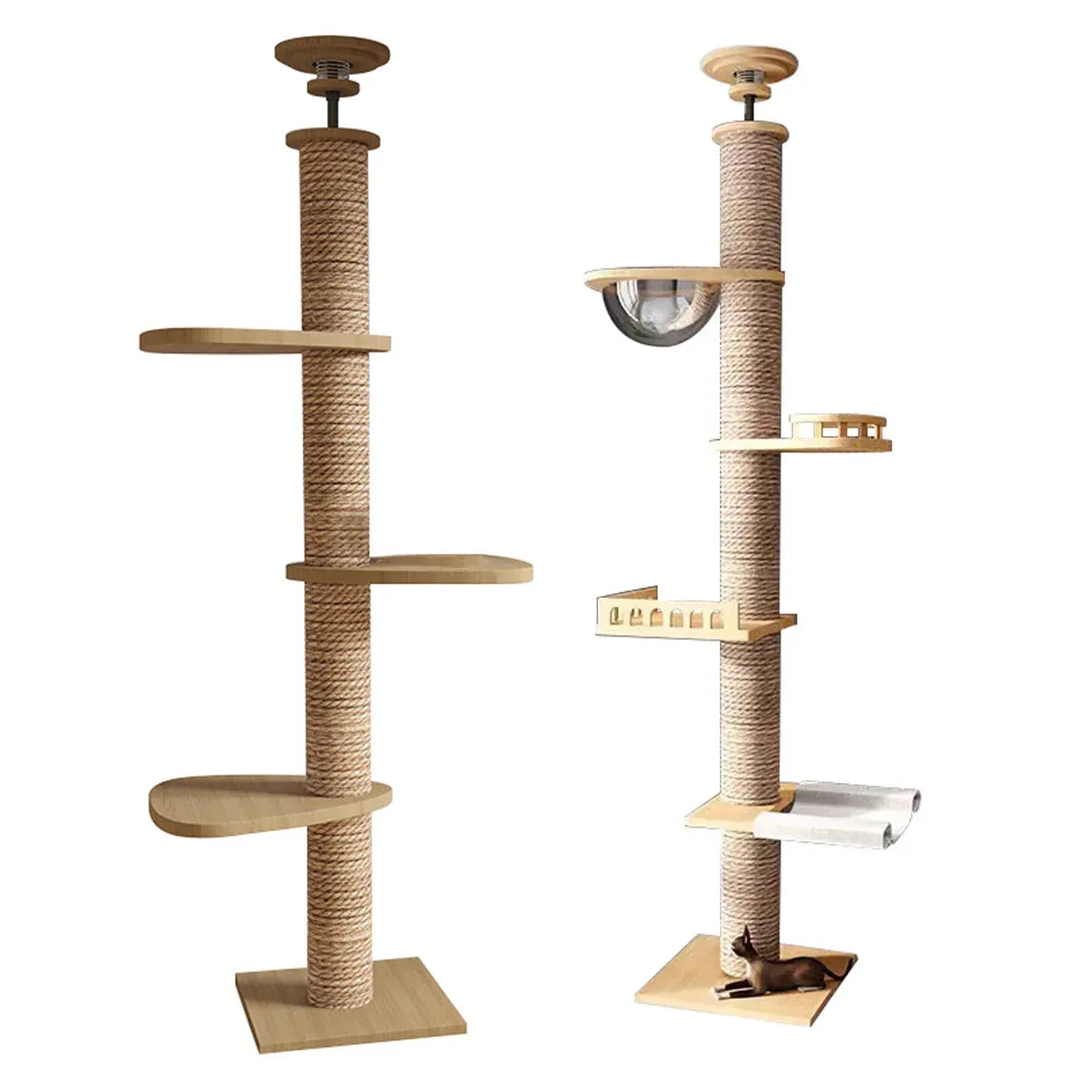 Freestanding Cat Climbing Tree with Bowl - product photo 3 of 13