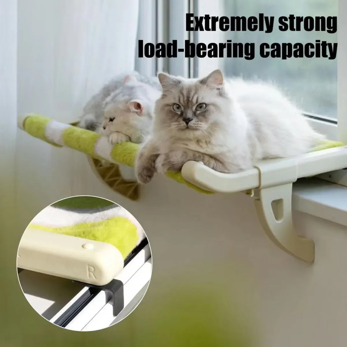 Hanging Cat Window Hammock with Suction Mounts