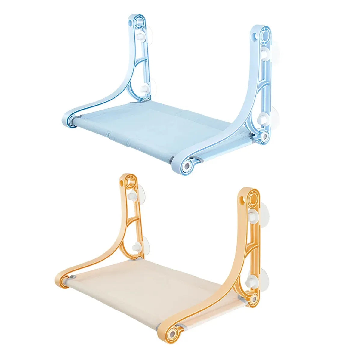 Suction-Cup Cat Window Hammock & Perch - Blue, 55 cm
