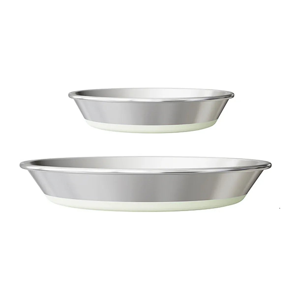 Stainless Steel Pet Feeding Bowl with Non-Slip Base – Green, Medium