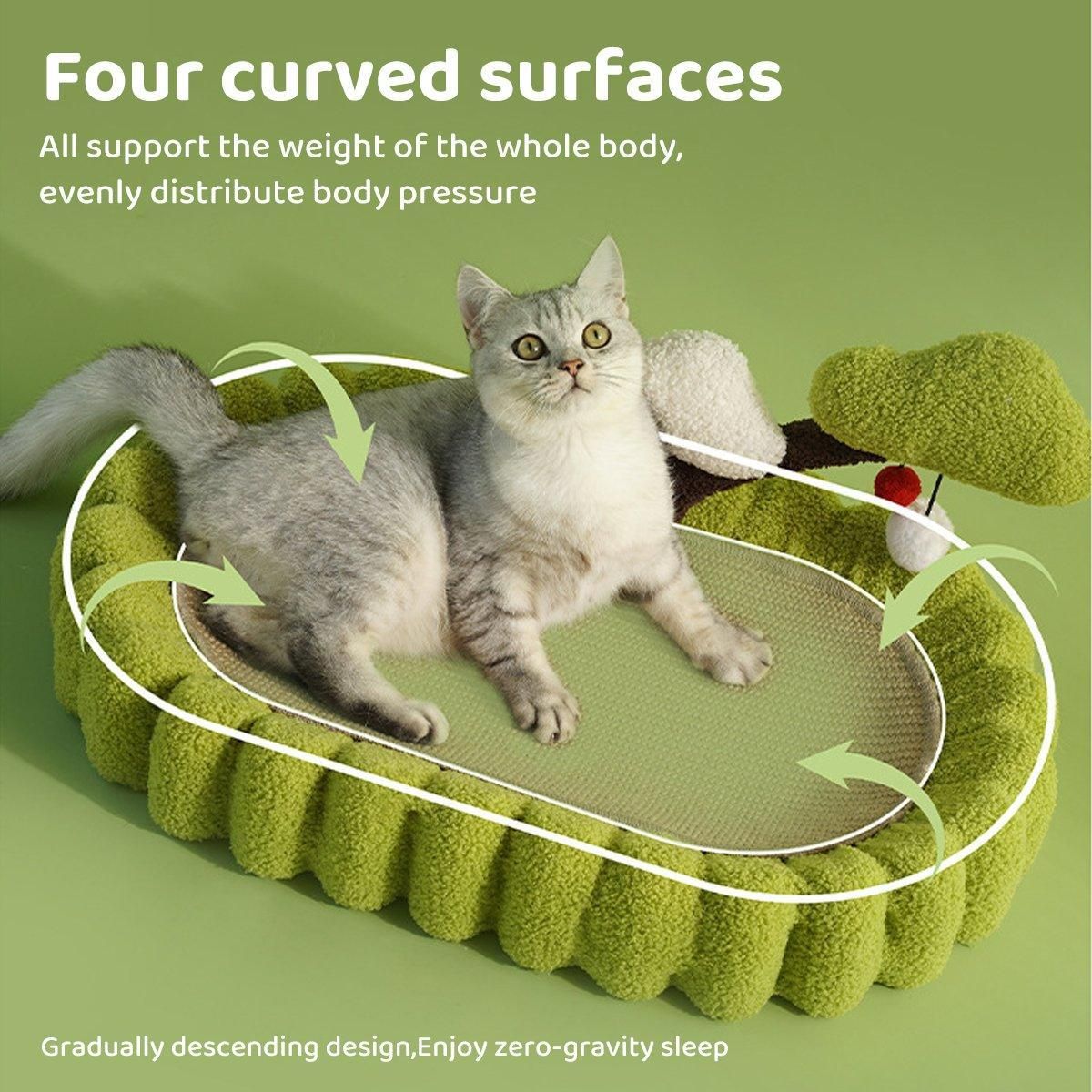Sisal Cat Scratching Bowl with Hanging Toys - product photo 9 of 12