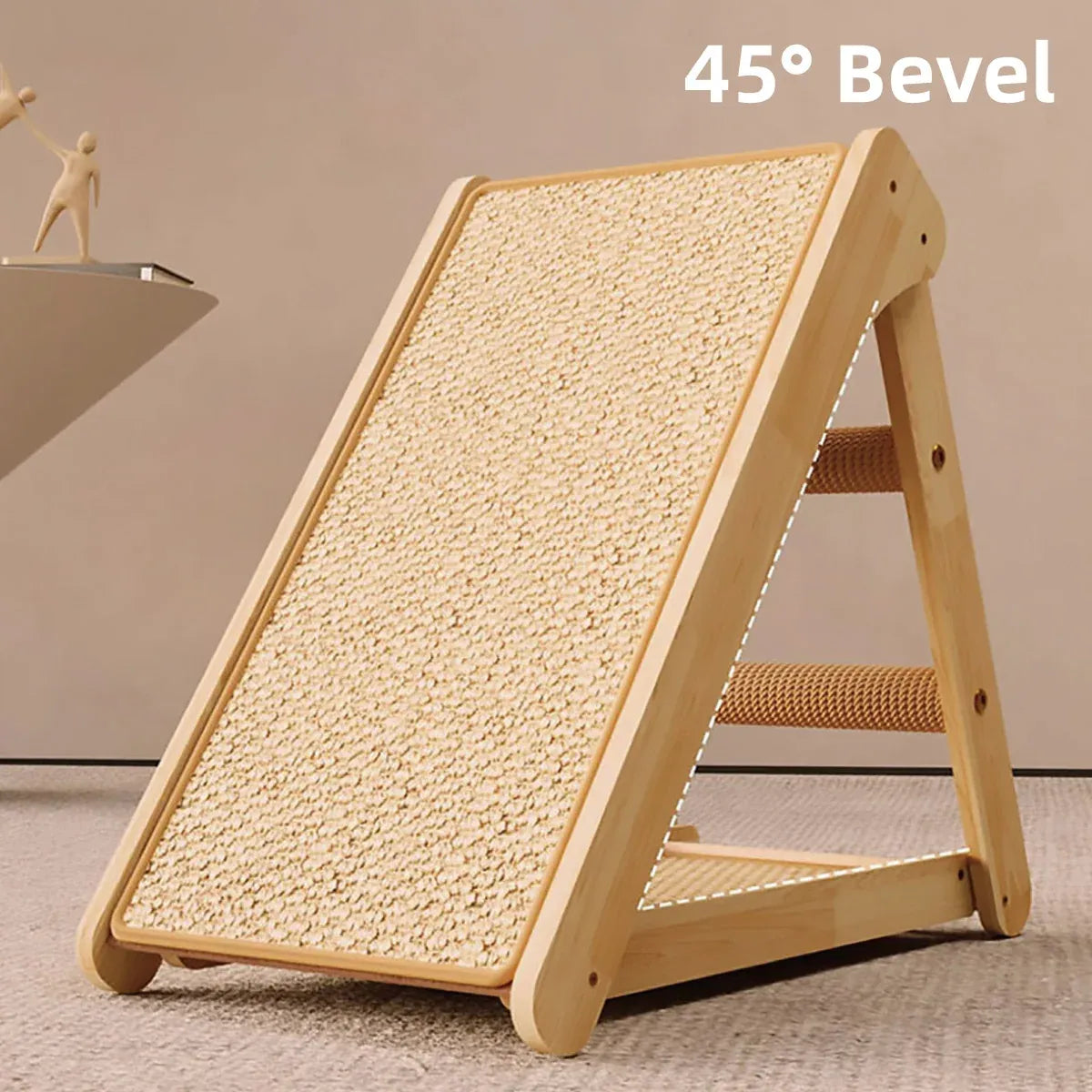 Wooden Cat Climbing Frame with Sisal Scratcher & Resting Perch - product photo 5 of 13