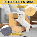 Wooden Pet Climbing Steps with Carpet Treads, Three-Step