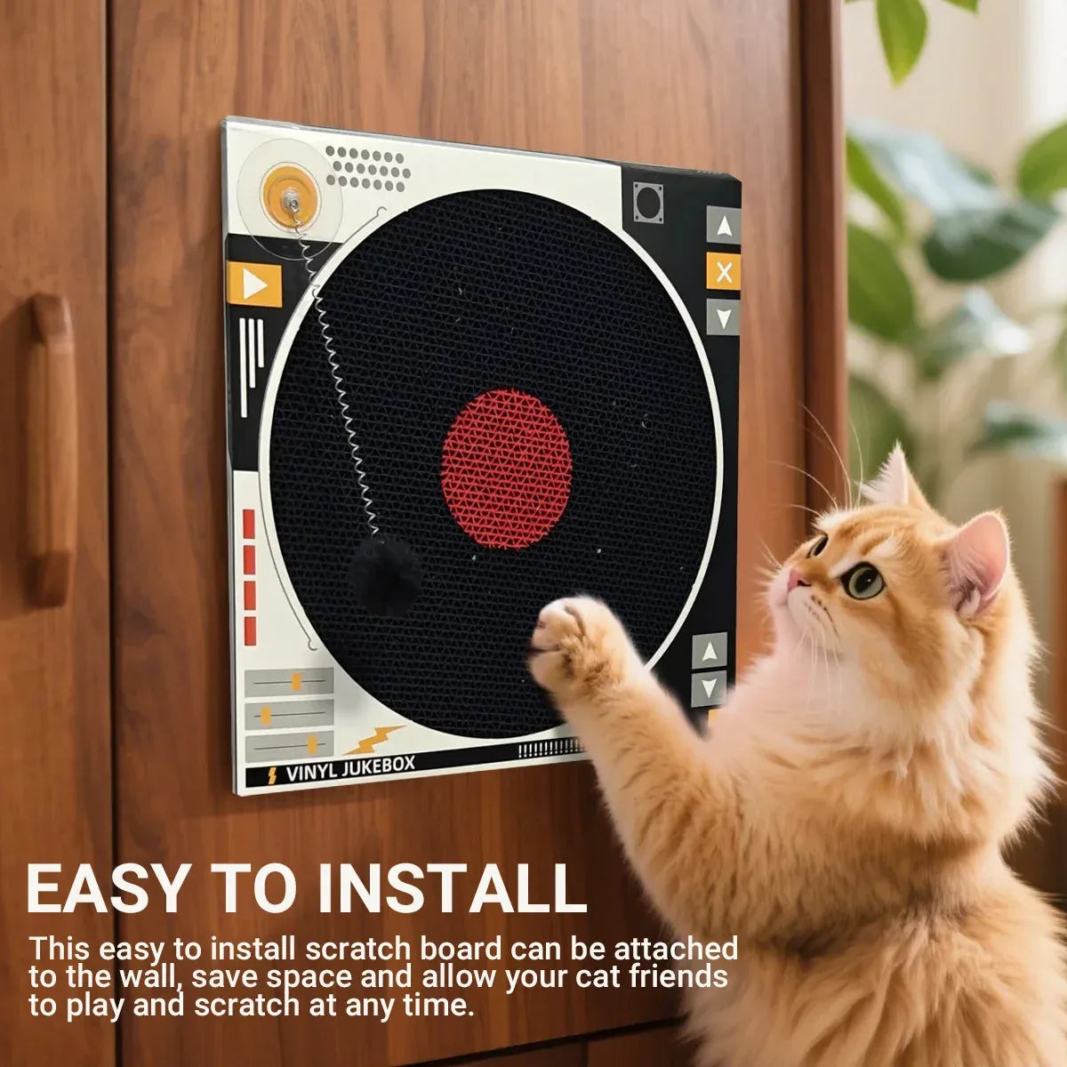 Record Player-Shaped Cardboard Cat Scratcher - product photo 8 of 14