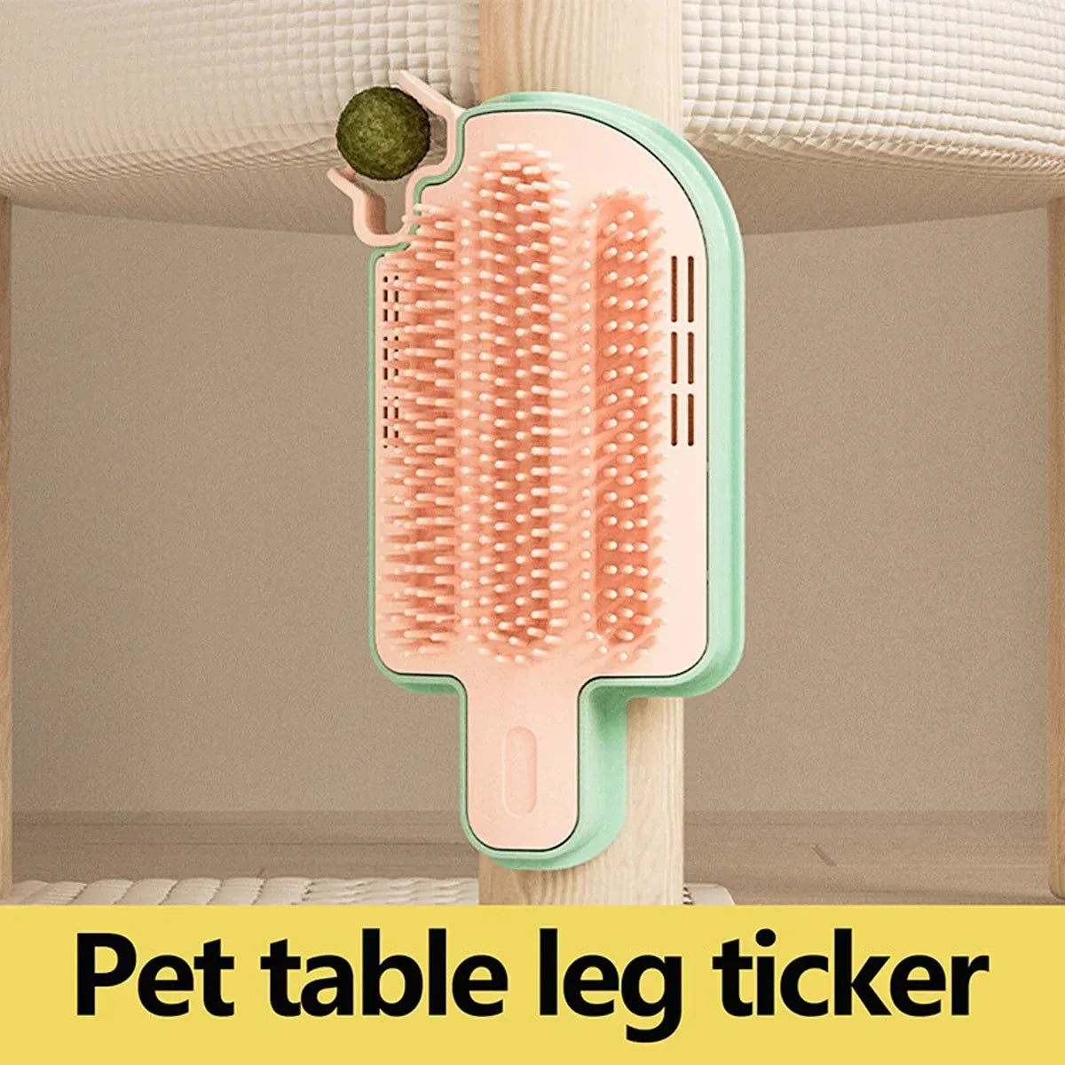 Wall-Mounted Ice-Cream Cat Grooming Brush - Catnip Type