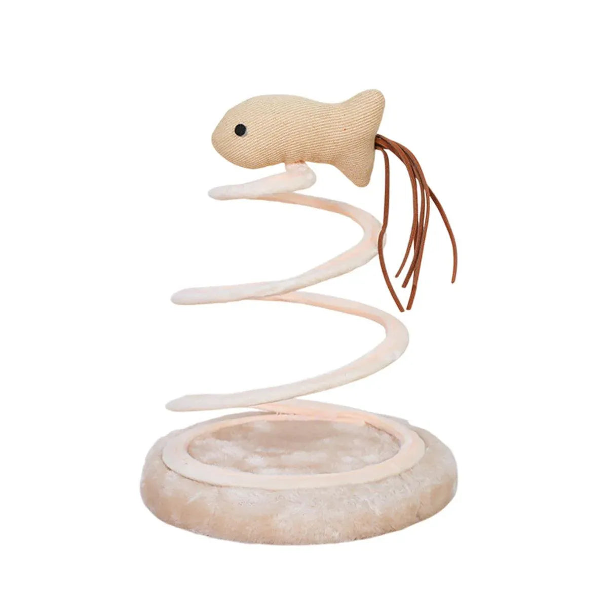 Cat Scratching Pad with Spring Toy - Fish Variant - product photo 1 of 14