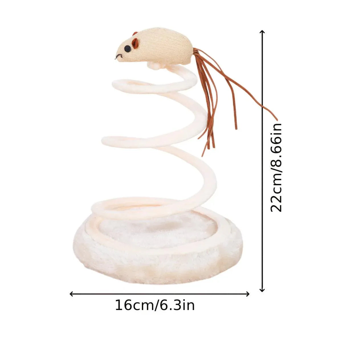 Cat Scratching Pad with Spring Toy - Fish Variant - product photo 4 of 14