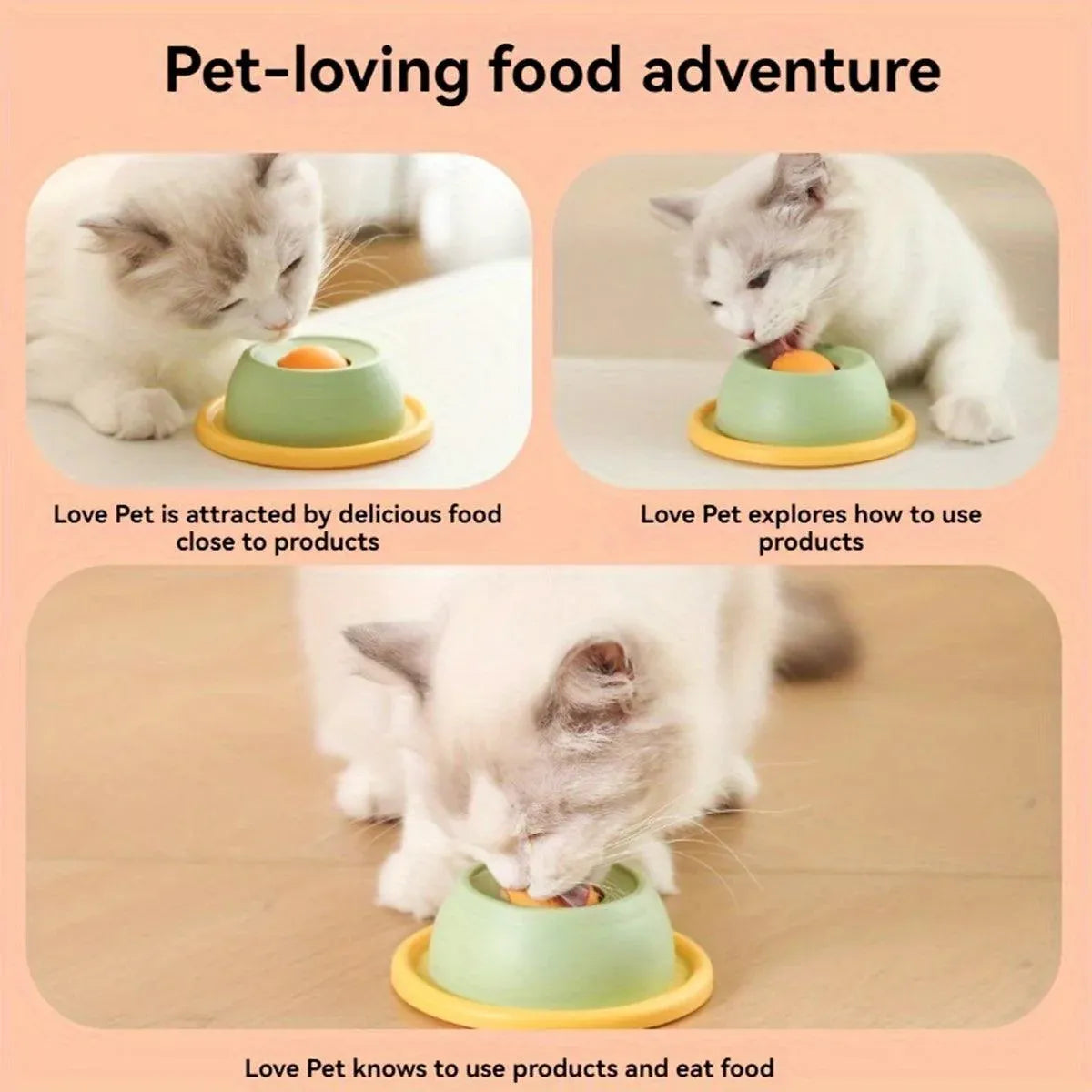 Cat Slow-Feeding Lick & Enrichment Tray - Green, 12 cm