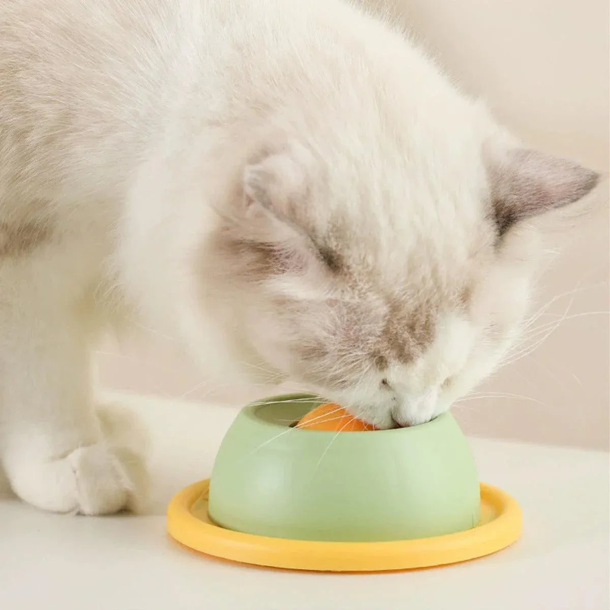 Cat Slow-Feeding Lick & Enrichment Tray - Green, 12 cm