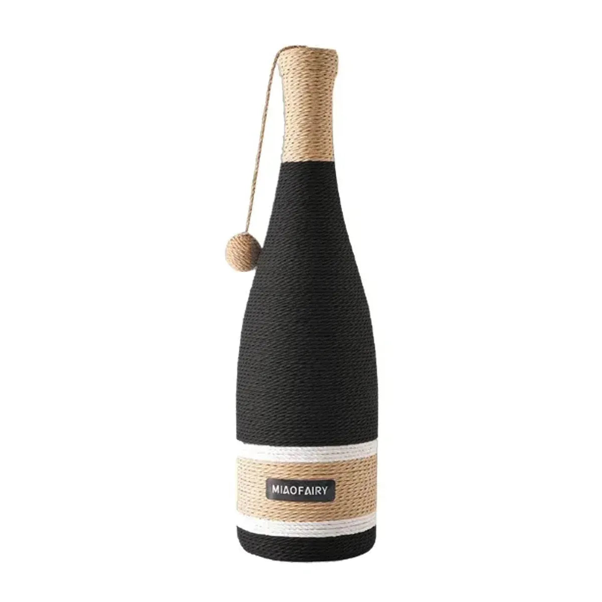 Wine-Bottle-Style Sisal Cat Scratching Toy - Grey, 60 cm