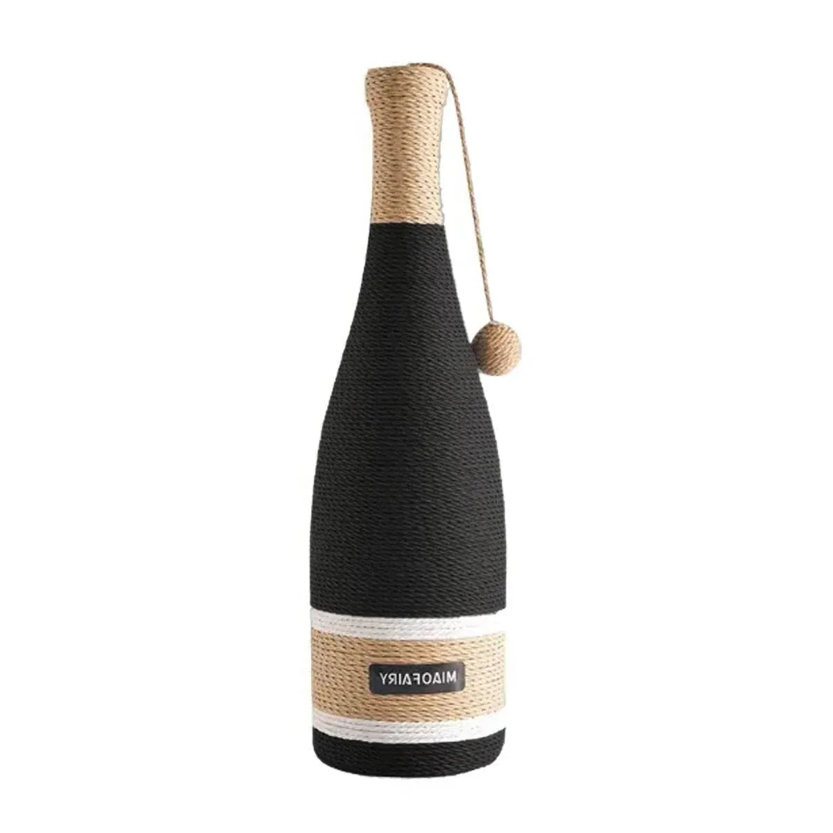 Wine-Bottle-Style Sisal Cat Scratching Toy - Grey, 60 cm