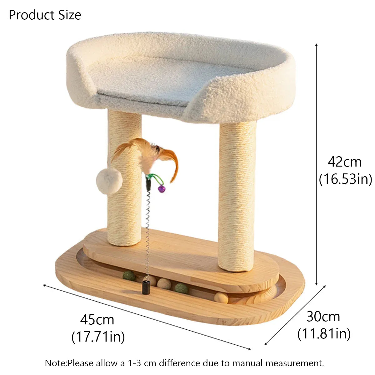 Rotating Cat Tree with Scratching Post & Resting Bed - product photo 3 of 12