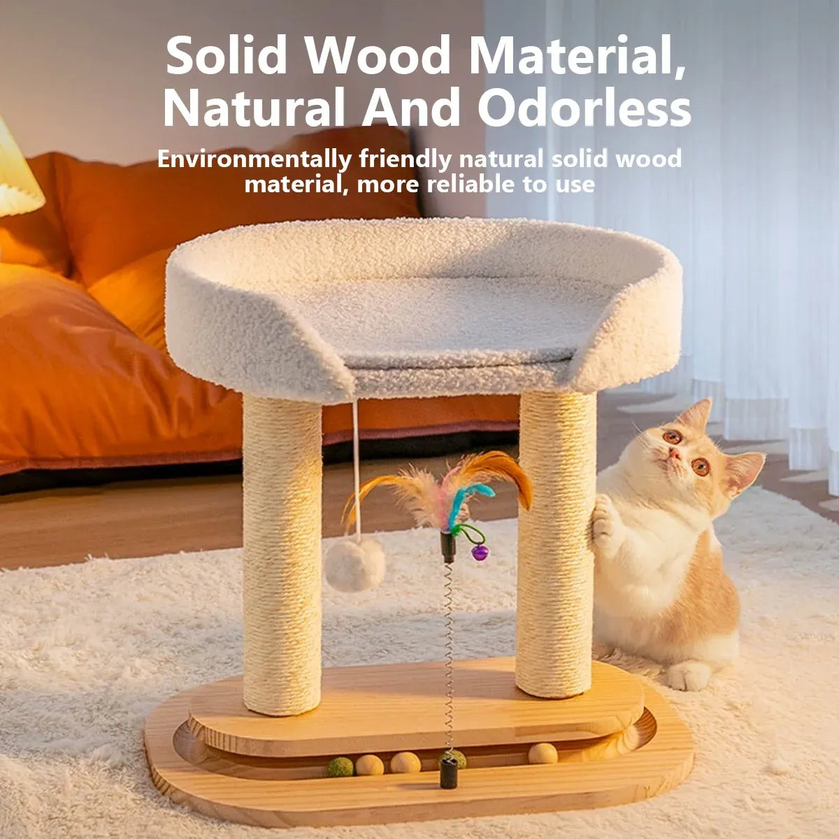 Rotating Cat Tree with Scratching Post & Resting Bed - product photo 4 of 12