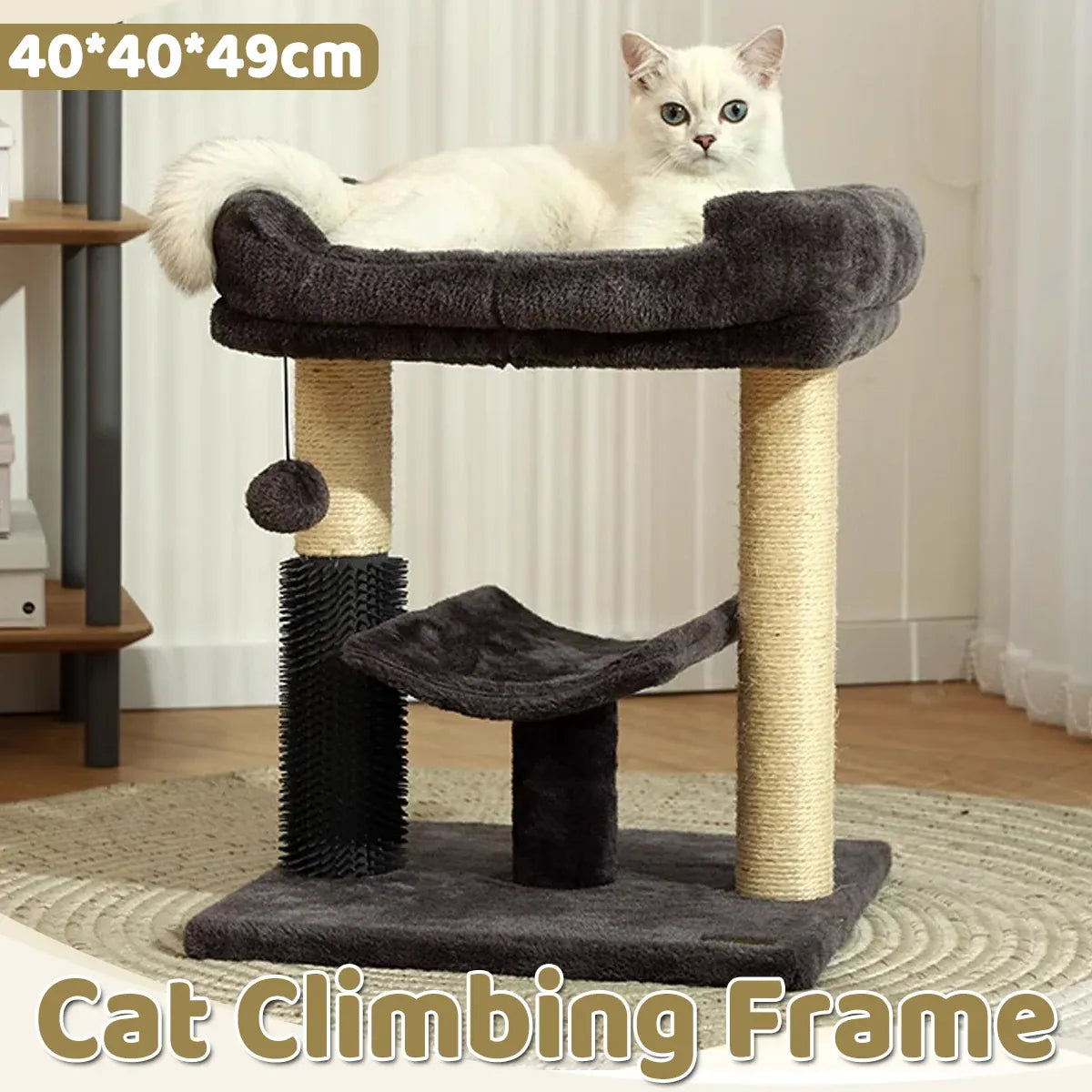 Cat Climbing Tree with Hammock, Sisal Scratching Posts & Perch - Dark Grey - product photo 1 of 13