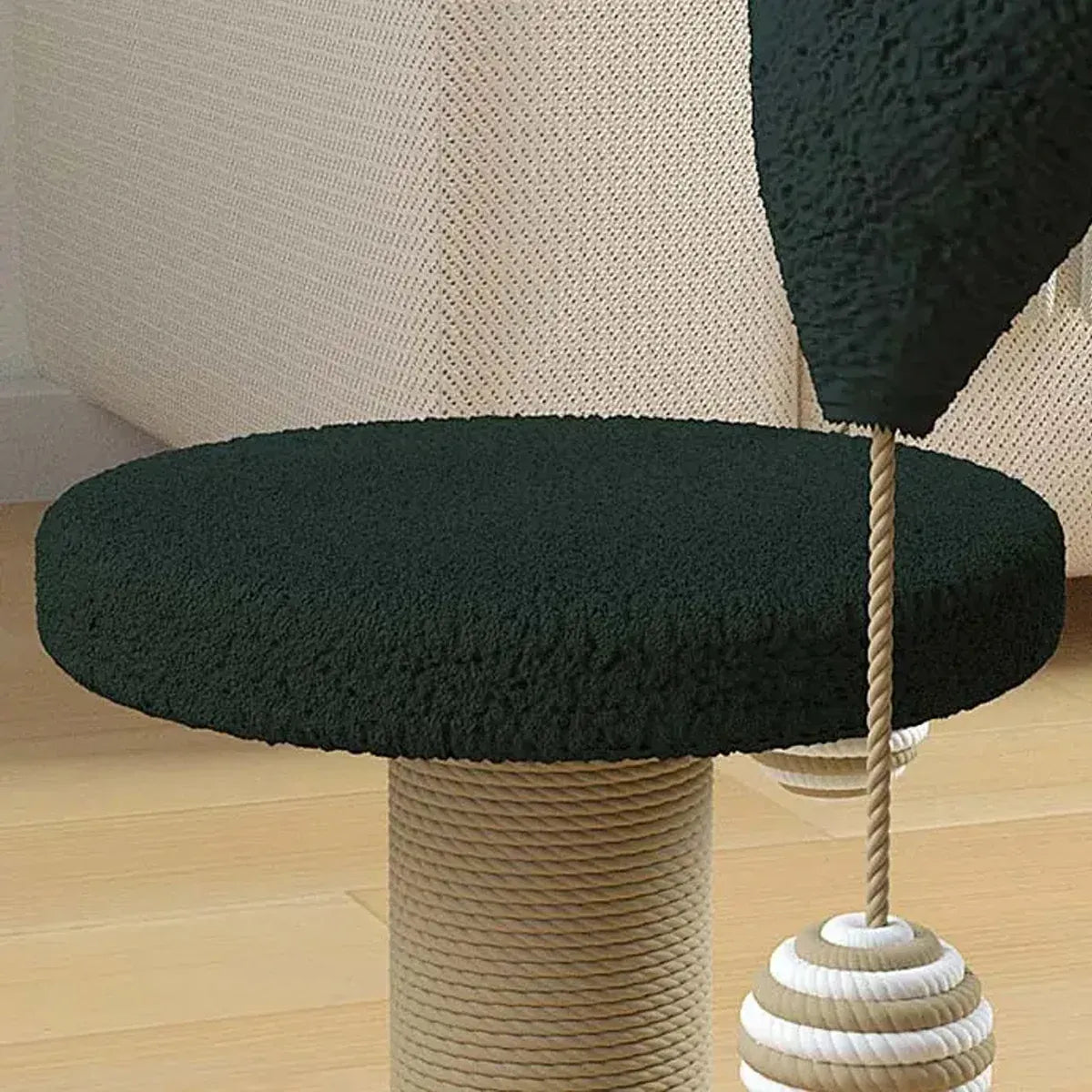 Cat Scratching Post with Ball Turntable & Teaser - 43 × 29 × 50 cm