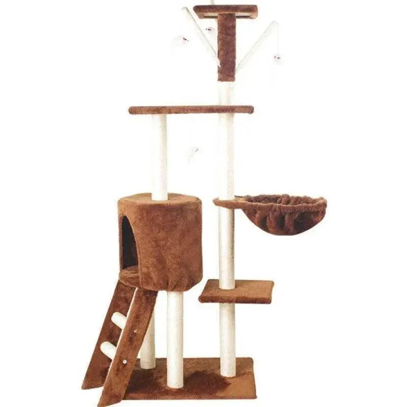 Cat Climbing Tree Tower & Scratching Post - Brown
