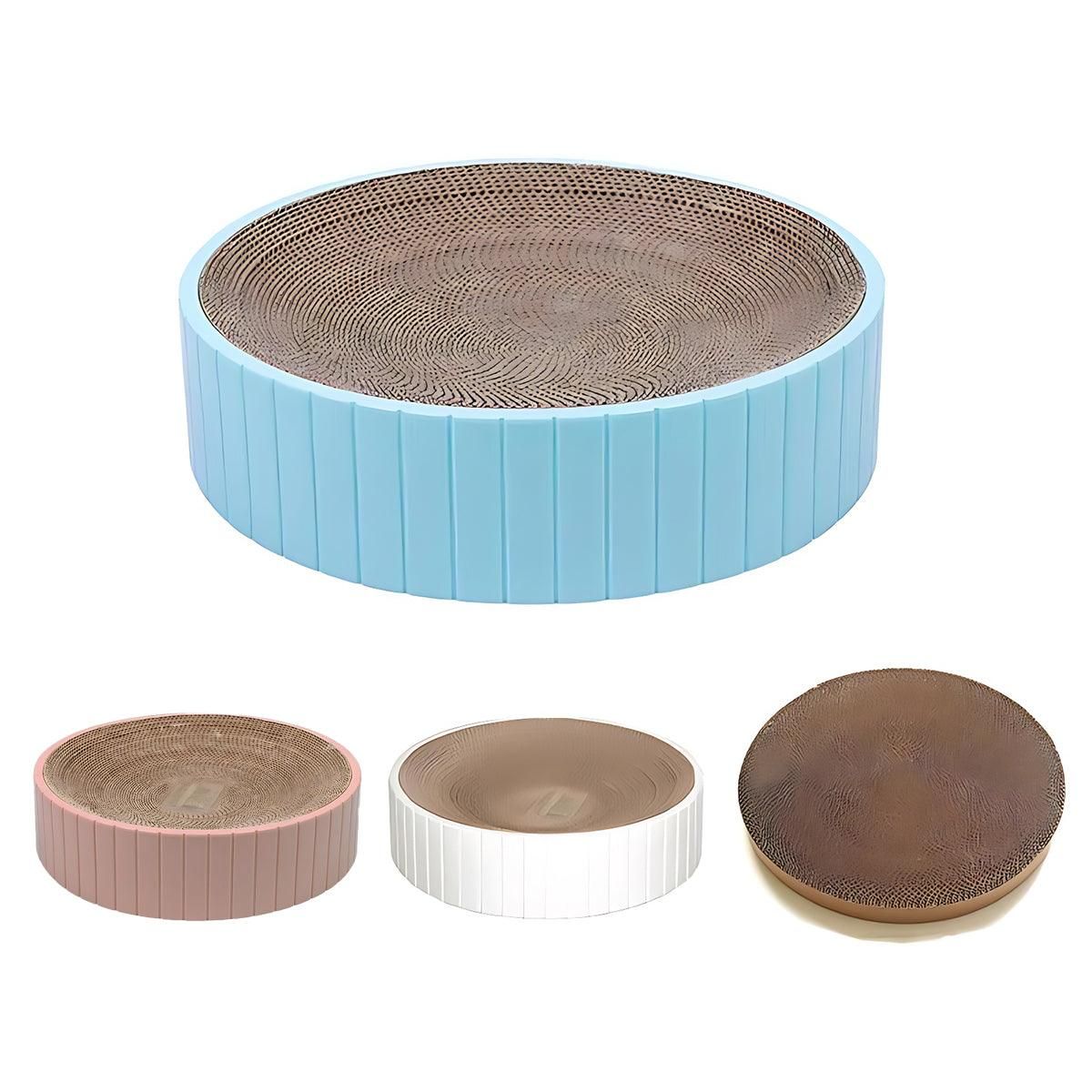 Round Bowl-Shaped Cat Scratcher & Lounge - Blue