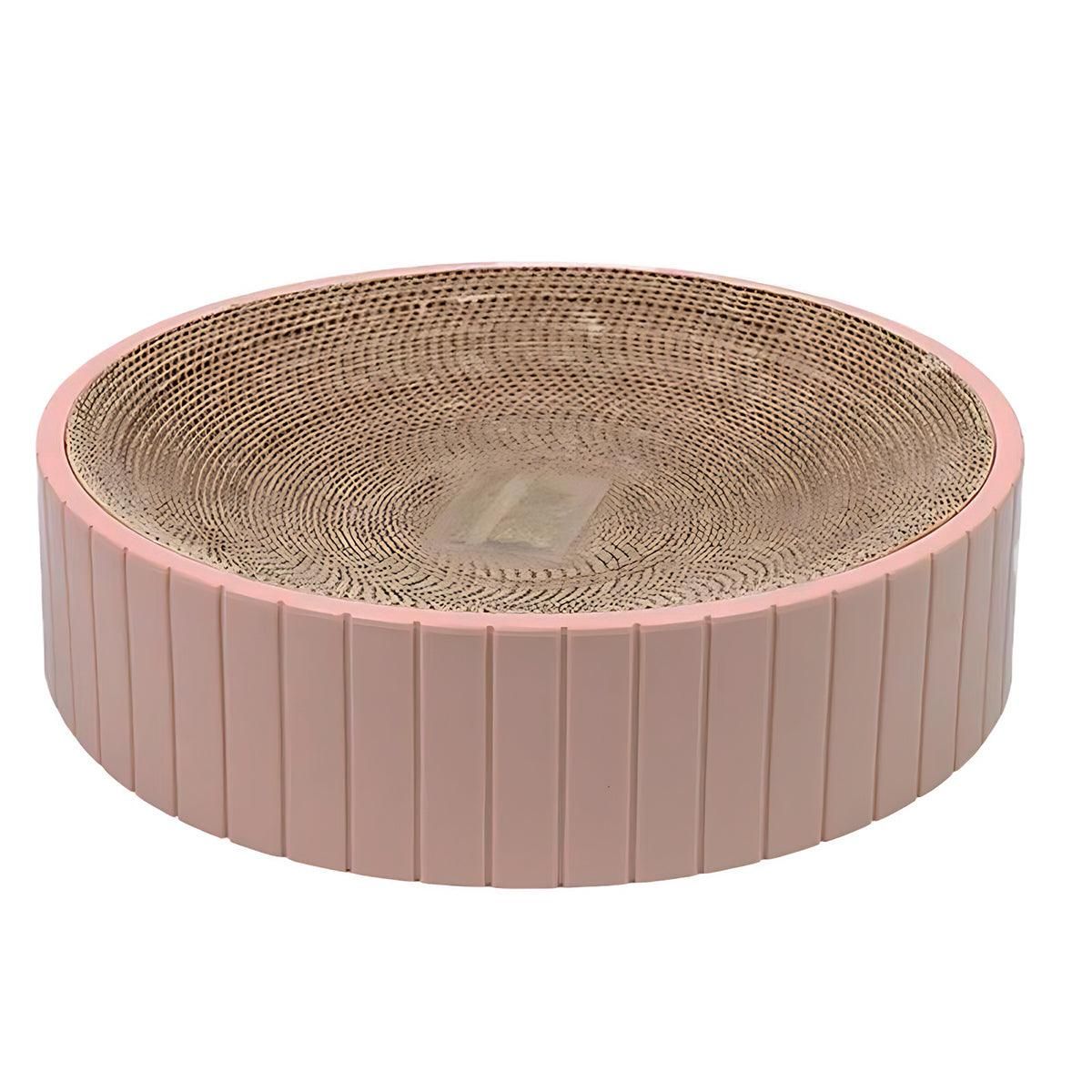 Round Two-in-One Cat Scratcher & Lounger - Pink