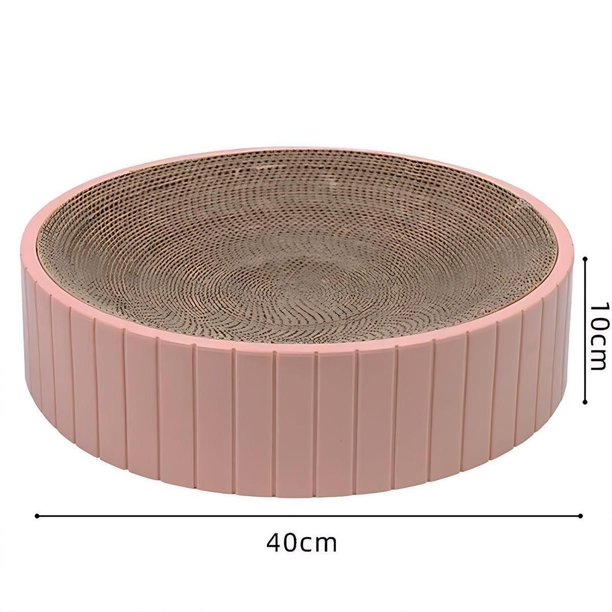 Round Two-in-One Cat Scratcher & Lounger - Pink