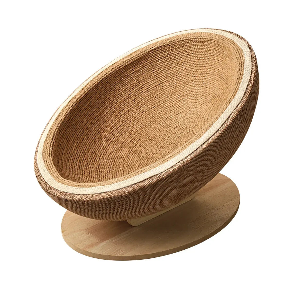 Hemp-Rope Cat Scratcher & Oval Bed - product photo 2 of 15