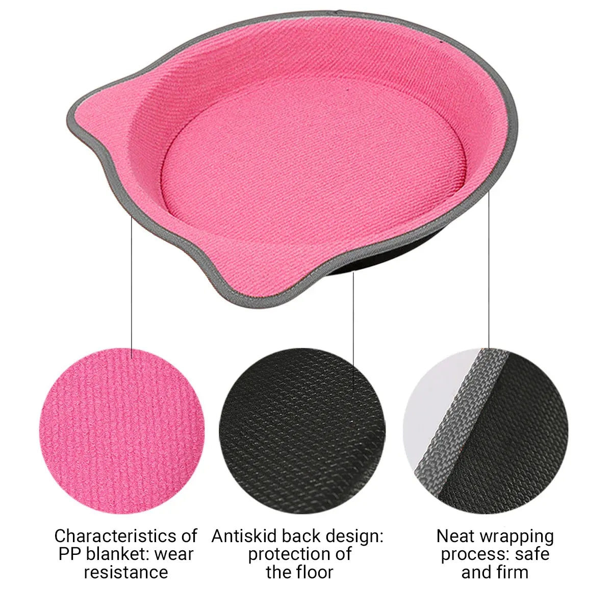 Two-Sided Cat Scratching & Resting Pad - Blue, 38 × 38 cm