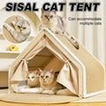 Semi-Enclosed Cat Tent Bed with Scratch Board - product photo 1 of 13