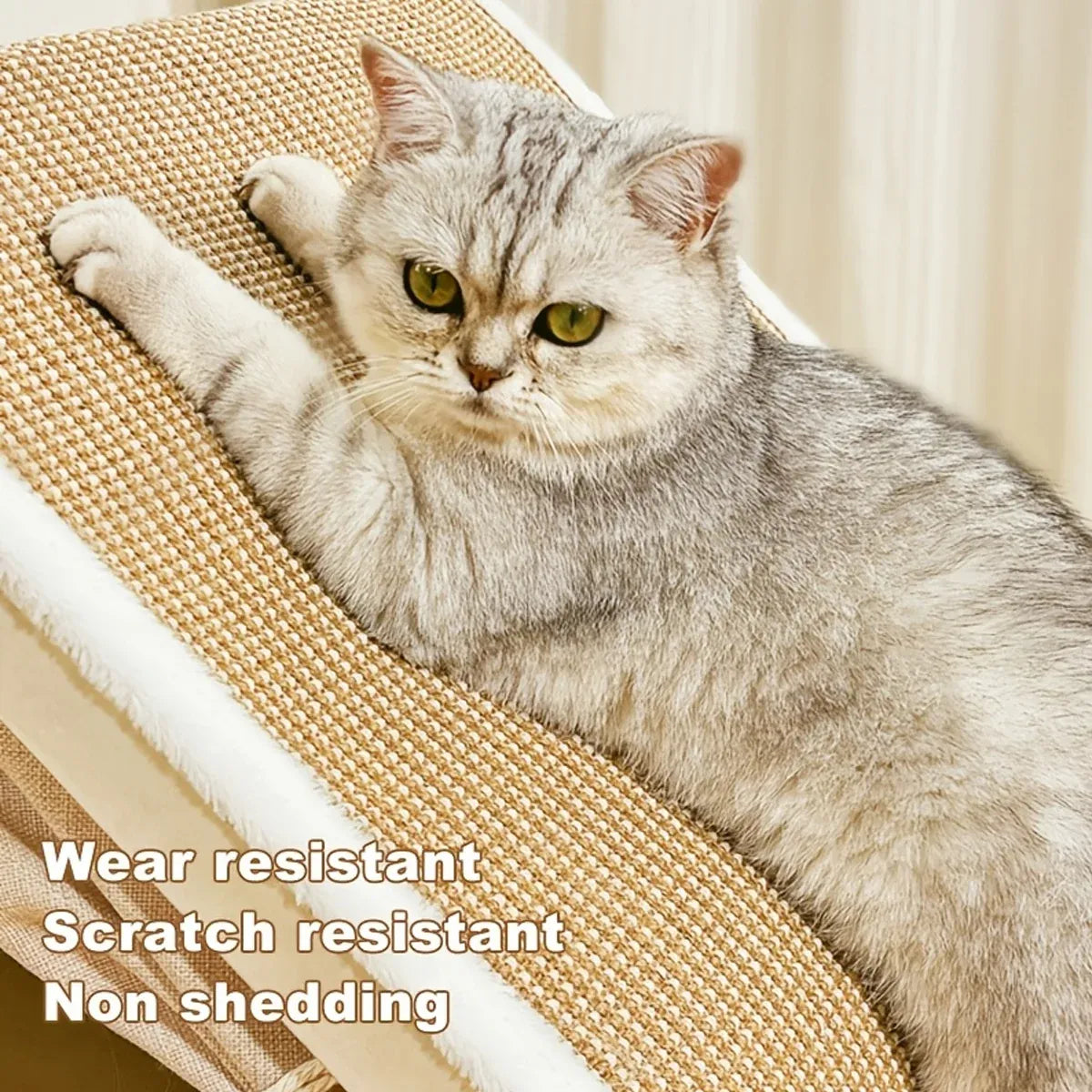 Semi-Enclosed Cat Tent Bed with Scratch Board - product photo 2 of 13