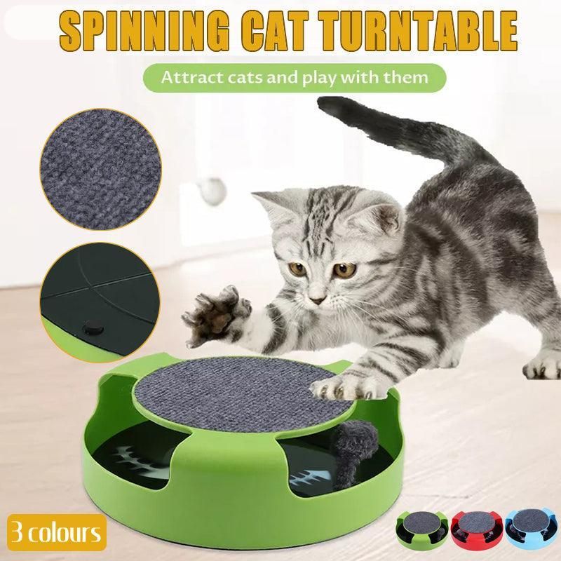 Interactive Catch-the-Mouse Cat Toy & Scratching Pad – Red