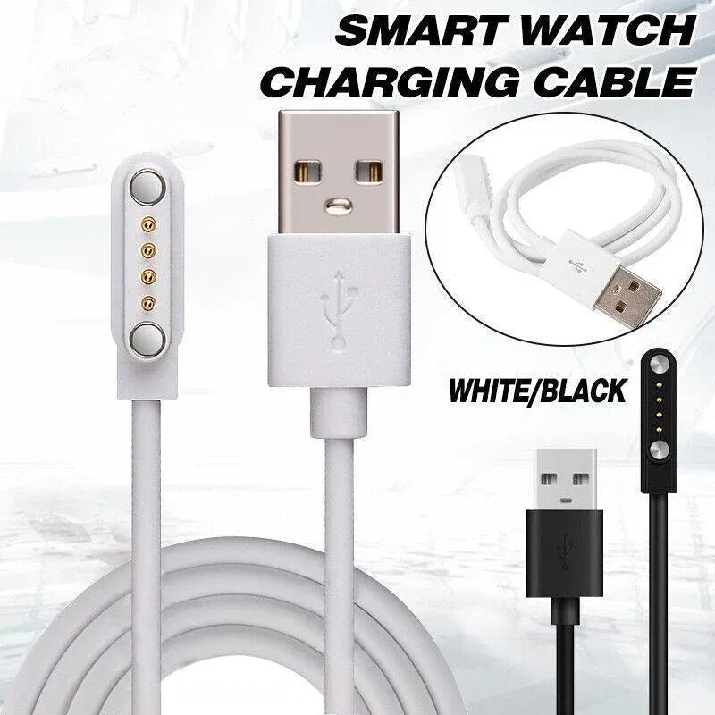 Universal Smart Watch Bracelet Charging Cable 4-Pin 2.54 Snap-on Charger Cords - Black — product photo 2
