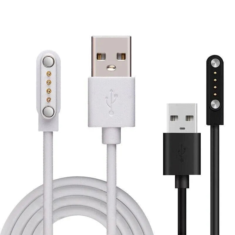 Universal Smart Watch Bracelet Charging Cable 4-Pin 2.54 Snap-on Charger Cords - White — product photo 3