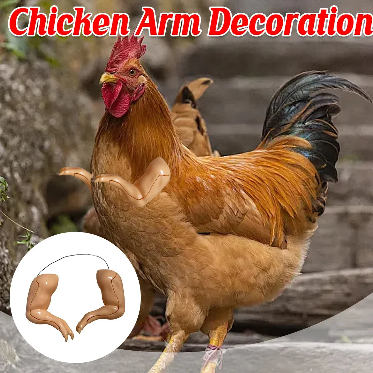 Novelty Chicken Dinosaur Arms Costume Prop - 7 × 6 cm