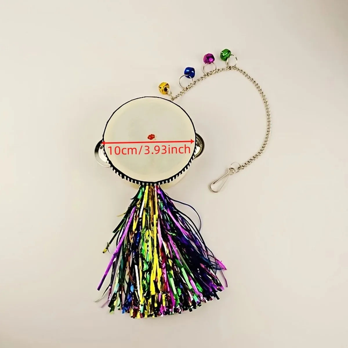 Hanging Chicken Mirror & Pecking Drum Enrichment Toy - 58 cm