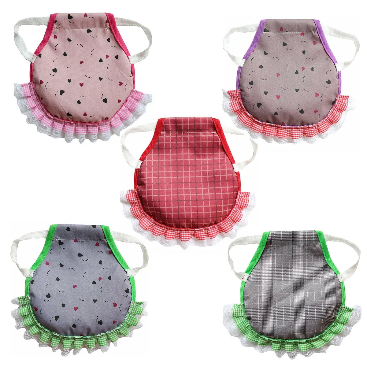 Five-Piece Adjustable Chicken Saddle Apron Set - Assorted, 23 cm