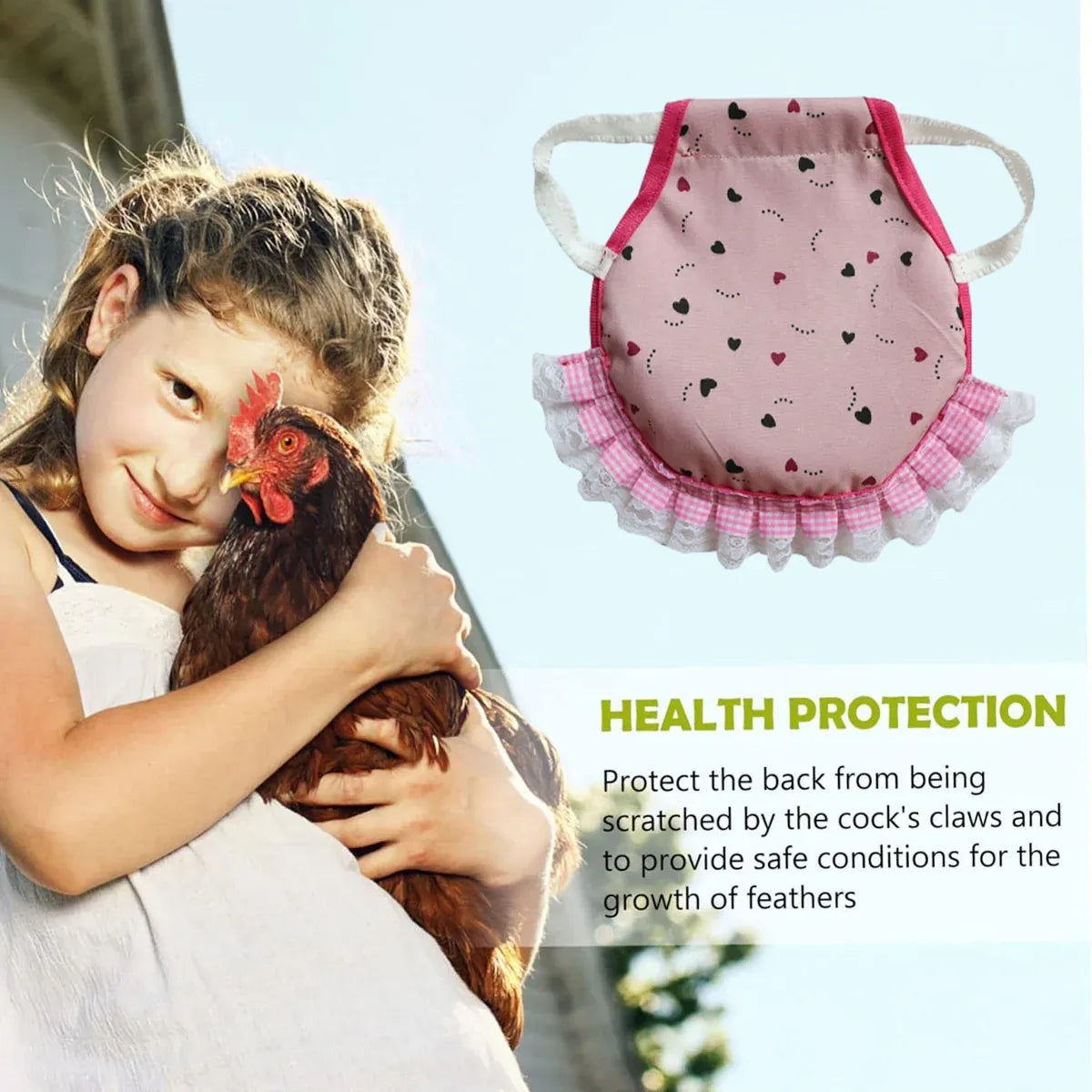 Five-Piece Adjustable Chicken Saddle Apron Set - Assorted, 23 cm