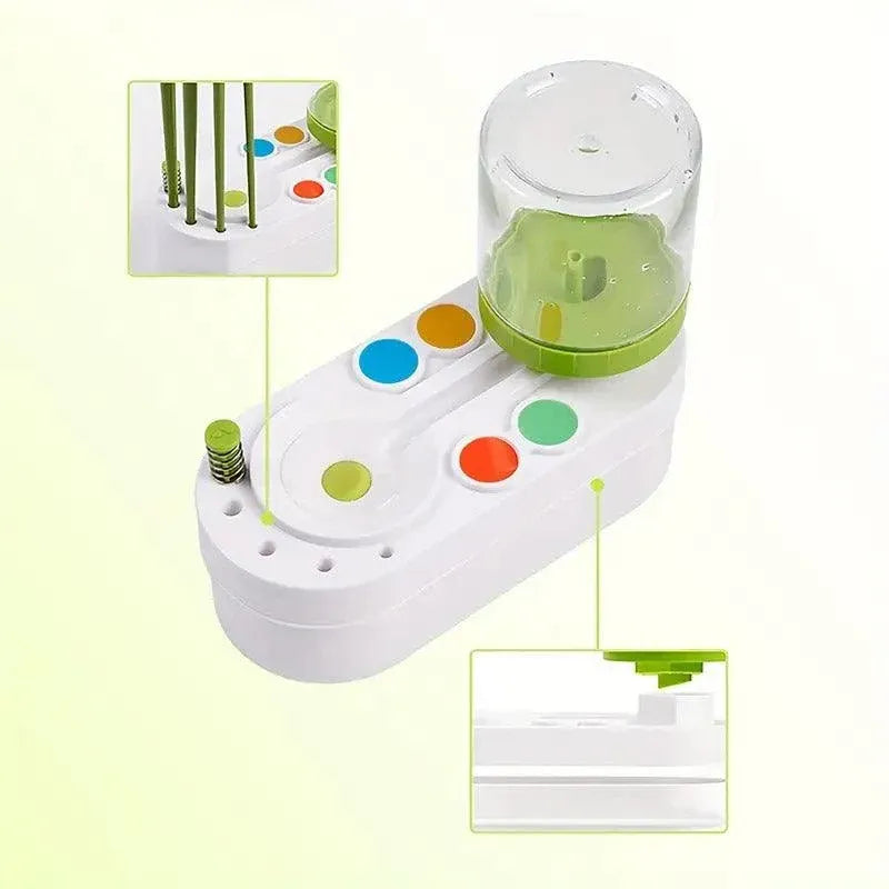 Brush Cleaner Fresh Water Cycle Washer for Brushes and Tools Efficient Cleaning - Green