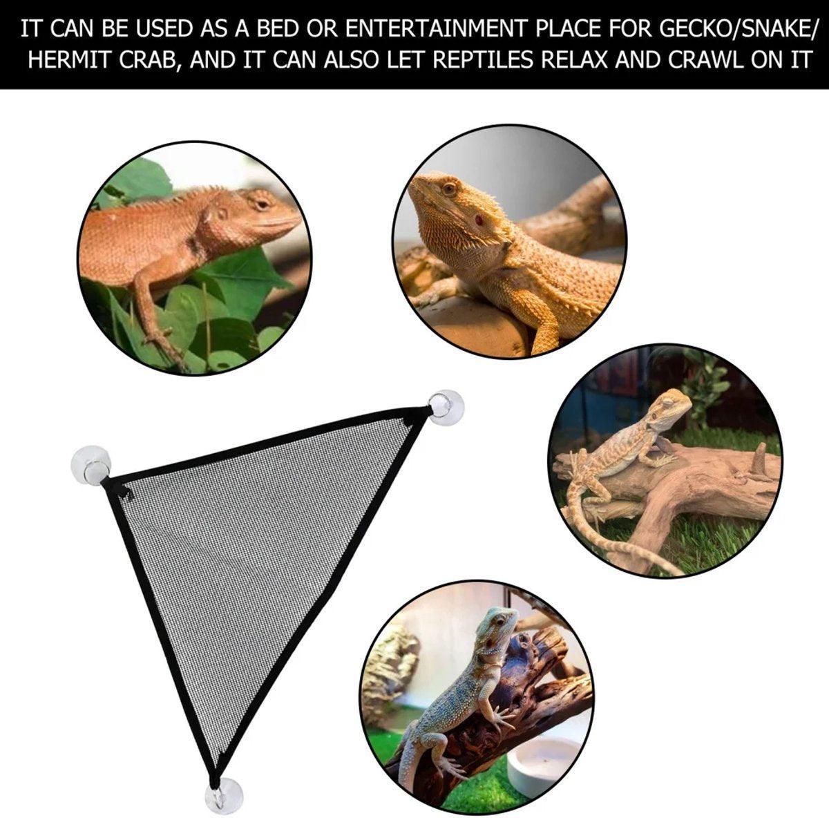 Reptile Mesh Basking Hammock Set, 2-Pack - Black, Small
